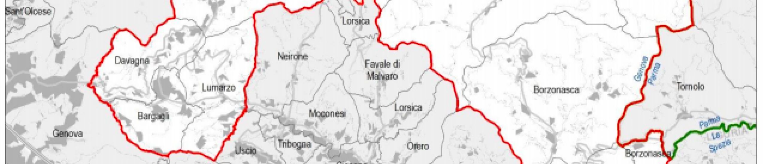 Area di progetto (elaborazione Regione Liguria su dati ISTAT 2018)
