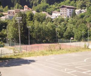 Particolare campo da tennis